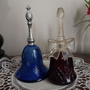Set of 2 Vintage Avon Bell Shaped Cologne Bottles